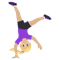 Woman Cartwheeling- Medium-Light Skin Tone emoji on Emojione
